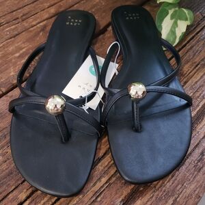NWT A New Day Black Sandals Size 9.5